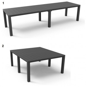 Стол раскладной Джули (Julie Double table 2 configurations) Графит в Салехарде - salekhard.mebel24.online | фото