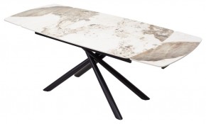 Стол RIVOLI 140 GLOSS LUXURY PANDORA SOLID CERAMIC / BLACK, ®DISAUR в Салехарде - salekhard.mebel24.online | фото 2