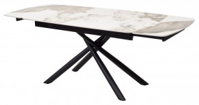 Стол RIVOLI 140 GLOSS LUXURY PANDORA SOLID CERAMIC / BLACK, ®DISAUR в Салехарде - salekhard.mebel24.online | фото 7