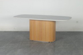 Стол TAMPA 180 цвет БЕЛЫЙ МРАМОР M326, керамика / Каркас OAK, ®DISAUR в Салехарде - salekhard.mebel24.online | фото 10