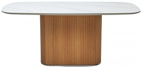 Стол TAMPA 180 цвет БЕЛЫЙ МРАМОР M326, керамика / Каркас OAK, ®DISAUR в Салехарде - salekhard.mebel24.online | фото 9
