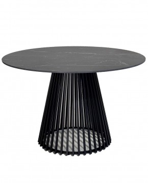 Стол TERNI 120 MATT BLACK MARBLE SOLID CERAMIC Черный мрамор матовый, керамика /Черн.каркас, ®DISAUR в Салехарде - salekhard.mebel24.online | фото 3