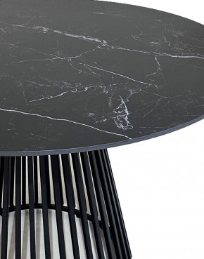 Стол TERNI 120 MATT BLACK MARBLE SOLID CERAMIC Черный мрамор матовый, керамика /Черн.каркас, ®DISAUR в Салехарде - salekhard.mebel24.online | фото 4
