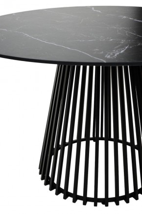 Стол TERNI 120 MATT BLACK MARBLE SOLID CERAMIC Черный мрамор матовый, керамика /Черн.каркас, ®DISAUR в Салехарде - salekhard.mebel24.online | фото 5