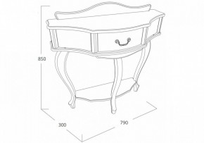 Стол туалетный Джульетта в Салехарде - salekhard.mebel24.online | фото 2