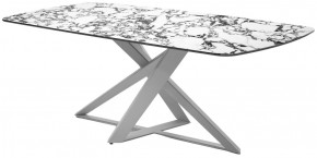 Стол VICENZA 220 BULGARI WHITE, керамика / белый, ®DISAUR в Салехарде - salekhard.mebel24.online | фото