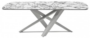 Стол VICENZA 220 BULGARI WHITE, керамика / белый, ®DISAUR в Салехарде - salekhard.mebel24.online | фото 8