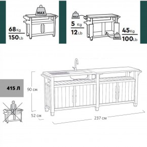 Столик для барбекю 415 Л (Unity Chef 415 L) графит в Салехарде - salekhard.mebel24.online | фото 2
