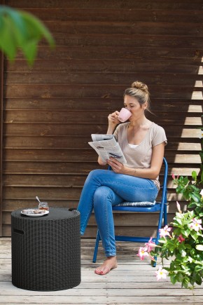 Столик-холодильник Кул-Стул (Cool stool) графит в Салехарде - salekhard.mebel24.online | фото 1