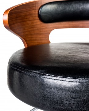 Стул барный DOBRIN FRED BLACK, коричневое дерево, чёрный в Салехарде - salekhard.mebel24.online | фото 6