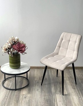 Стул CHIC HE622-01/ HE622-05 топленое молоко, ткань/ черный каркас М-City в Салехарде - salekhard.mebel24.online | фото 3