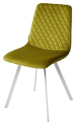 Стул DAIQUIRI BLUVEL-75 OLIVA / белый каркас, велюр М-City в Салехарде - salekhard.mebel24.online | фото 1