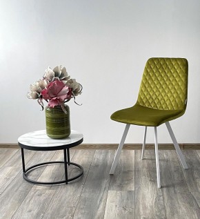 Стул DAIQUIRI BLUVEL-75 OLIVA / белый каркас, велюр М-City в Салехарде - salekhard.mebel24.online | фото 3
