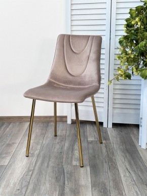 Стул ELLI BLUVEL-40 Бежевый, велюр / золотой каркас М-City в Салехарде - salekhard.mebel24.online | фото 4