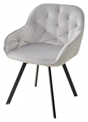 Стул GALE 360 град. поворот. BLUVEL-03 LIGHT GREY, велюр/ черный каркас, М-City в Салехарде - salekhard.mebel24.online | фото 1