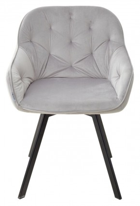 Стул GALE 360 град. поворот. BLUVEL-03 LIGHT GREY, велюр/ черный каркас, М-City в Салехарде - salekhard.mebel24.online | фото 3