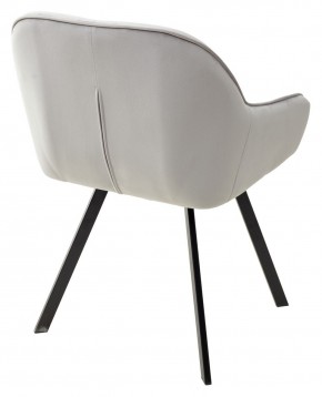 Стул GALE 360 град. поворот. BLUVEL-03 LIGHT GREY, велюр/ черный каркас, М-City в Салехарде - salekhard.mebel24.online | фото 4