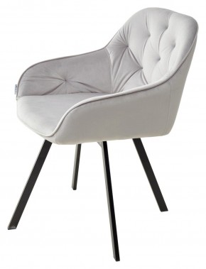 Стул GALE 360 град. поворот. BLUVEL-03 LIGHT GREY, велюр/ черный каркас, М-City в Салехарде - salekhard.mebel24.online | фото 5