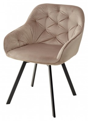 Стул GALE 360 град. поворот. BLUVEL-40 BEIGE, велюр/ черный каркас, М-City в Салехарде - salekhard.mebel24.online | фото 1