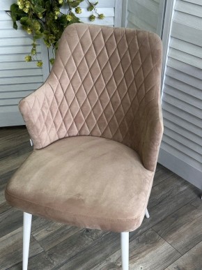 Стул HERMAN 360 град. БЕЖЕВЫЙ #5, велюр / белый каркас М-City в Салехарде - salekhard.mebel24.online | фото 5