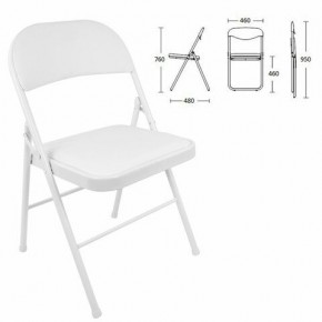Стул складной BRABIX "Golf Plus CF-003 КОМФОРТ", белый каркас, кожзам белый, 532888 в Салехарде - salekhard.mebel24.online | фото 1