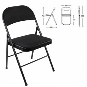 Стул складной BRABIX "Golf Plus CF-003 КОМФОРТ", чёрный каркас, чёрная ткань, 532889 в Салехарде - salekhard.mebel24.online | фото 1
