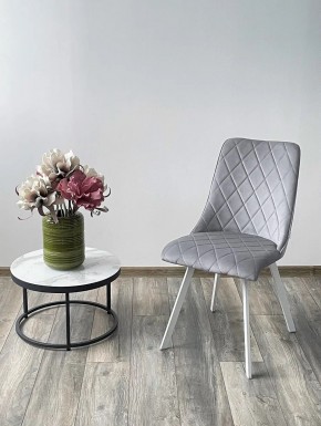Стул TYCOON BLUVEL-03 LIGHT GREY / белый каркас М-City в Салехарде - salekhard.mebel24.online | фото 2