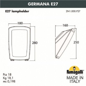 Светильник на штанге Fumagalli Germana 2N1.000.000.AYF1R в Салехарде - salekhard.mebel24.online | фото 3