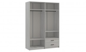 СВЕТЛАНА LOFT Шкаф 4 двери с зеркалом (сосна белая loft) в Салехарде - salekhard.mebel24.online | фото 2