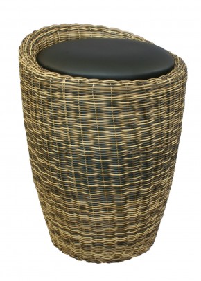 Табурет с местом для хранения LM-1100Rattan, чёрный в Салехарде - salekhard.mebel24.online | фото