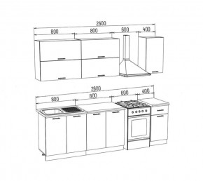 ТЕХНО Кухонный гарнитур 2,0 м Компоновка №2 в Салехарде - salekhard.mebel24.online | фото 10