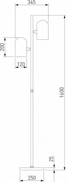 Торшер Eurosvet Bambola 01164/2 латунь в Салехарде - salekhard.mebel24.online | фото 2
