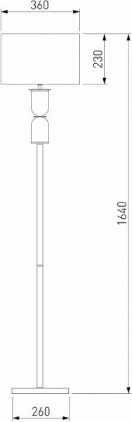 Торшер Eurosvet Caprera 01154/1 латунь в Салехарде - salekhard.mebel24.online | фото 3