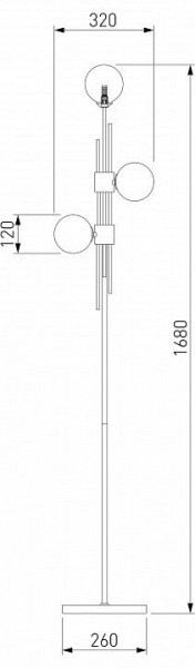 Торшер Eurosvet Volver 01383/3 черный в Салехарде - salekhard.mebel24.online | фото 3