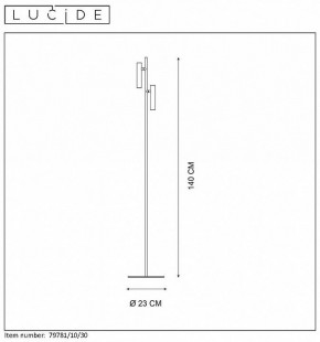 Торшер Lucide Philon 79781/10/30 в Салехарде - salekhard.mebel24.online | фото 4