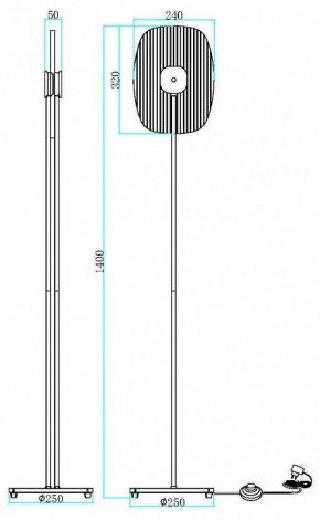 Торшер Maytoni Eclipse MOD152FL-L1BK в Салехарде - salekhard.mebel24.online | фото 2