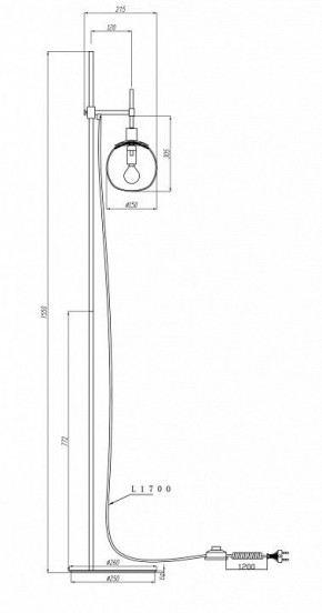 Торшер Maytoni Erich MOD221-FL-01-G в Салехарде - salekhard.mebel24.online | фото 5