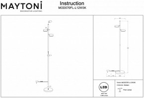 Торшер Maytoni Fad MOD070FL-L12W3K в Салехарде - salekhard.mebel24.online | фото 3