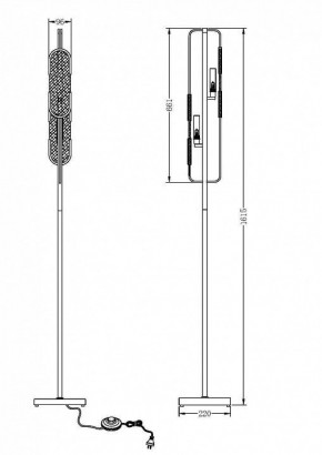 Торшер Maytoni Marmo MOD099FL-02G в Салехарде - salekhard.mebel24.online | фото 2