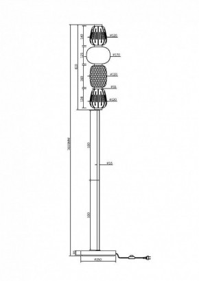 Торшер Maytoni Pattern MOD267FL-L32G3K в Салехарде - salekhard.mebel24.online | фото 3