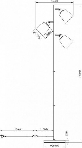 Торшер Moderli Floor V3051-3F в Салехарде - salekhard.mebel24.online | фото 3