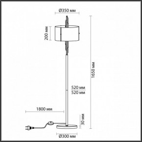 Торшер Odeon Light Margaret 5415/3F в Салехарде - salekhard.mebel24.online | фото 4