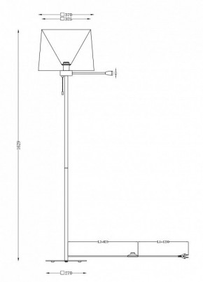 Торшер с подсветкой Maytoni Farel Z001FL-L3W-1B в Салехарде - salekhard.mebel24.online | фото