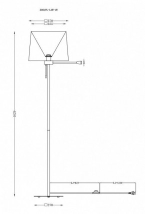 Торшер с подсветкой Maytoni Farel Z001FL-L3W-1W в Салехарде - salekhard.mebel24.online | фото 3