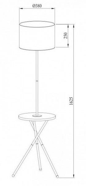 Торшер с полкой Arte Lamp Combo A2070PN-1BK в Салехарде - salekhard.mebel24.online | фото 2