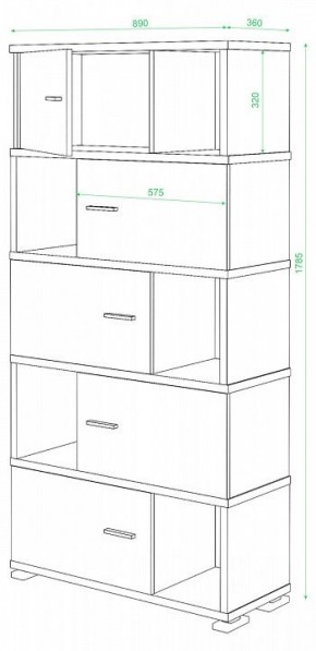 Тумба комбинированная Домино нельсон СБ-30/5 в Салехарде - salekhard.mebel24.online | фото 2