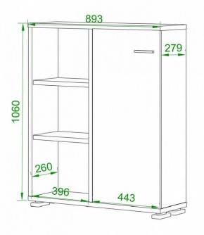 Тумба комбинированная Домино ПУ-50-2 в Салехарде - salekhard.mebel24.online | фото 2