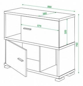 Тумба комбинированная Домино СБ-30/2 в Салехарде - salekhard.mebel24.online | фото 3