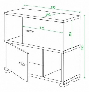 Тумба комбинированная Домино СБ-30/2 в Салехарде - salekhard.mebel24.online | фото 3