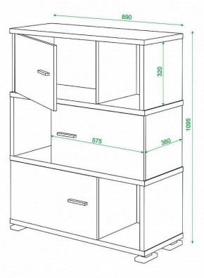 Тумба комбинированная Домино СБ-30/3 в Салехарде - salekhard.mebel24.online | фото 3